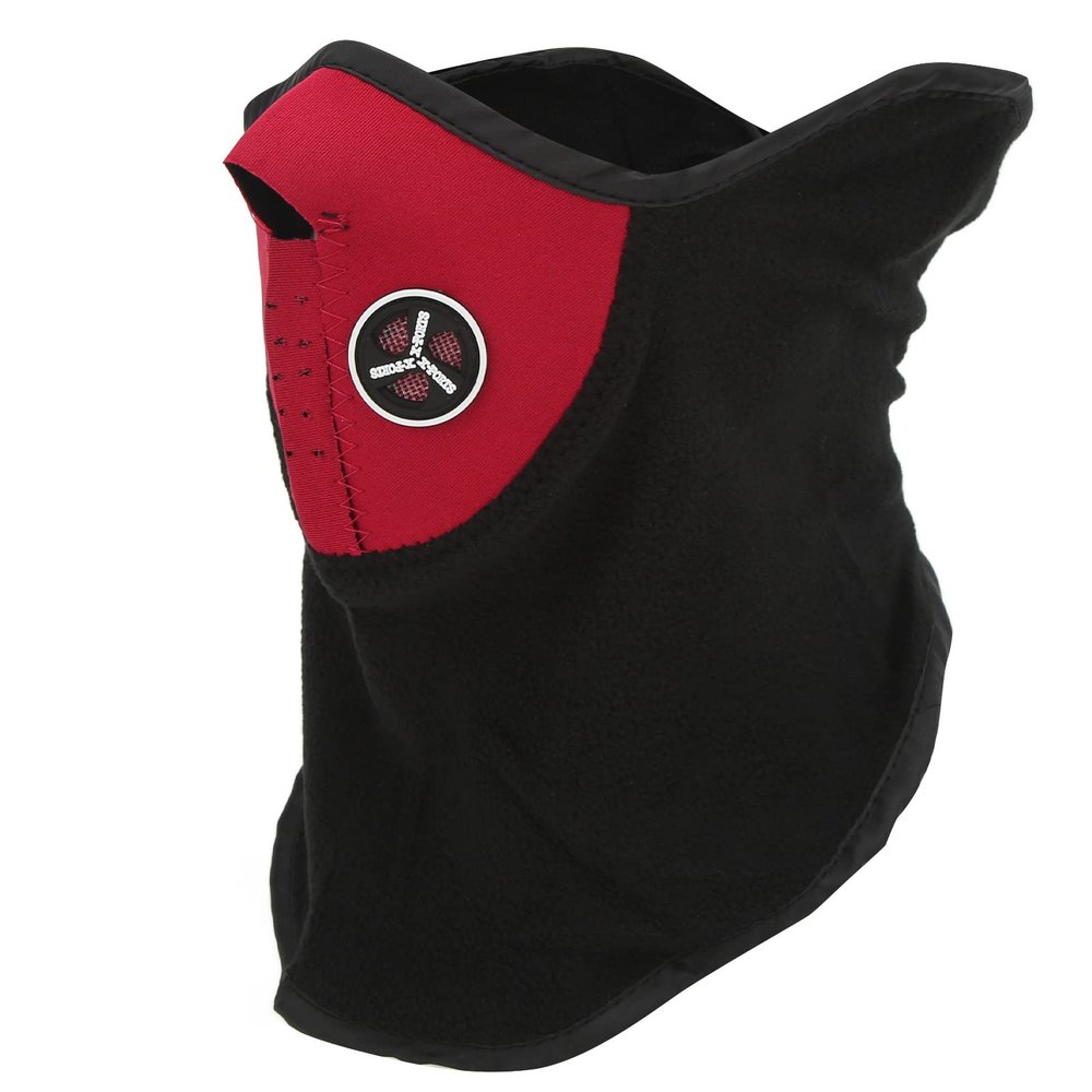 Windproof Half Face Mask for Winter Cycling Motorcycling Outdoor Skiing (Red)