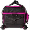 BSI Dash Single Roller Bowling Bag with Smooth Rolling Wheels, Padded Ball Compartment, Retractable Locking Handle, & Shoe Pocket, Black/Pink/Gray view 3