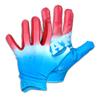 Battle Sports Gradient Red, White & Blue Wide Receiver Football Gloves, Ultra Stick Adult & Youth Gloves - Adult Large view 2