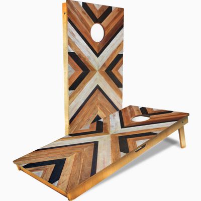 PRO Cornhole Boards, Impact Brace & Handle Cornhole Boards- 10+ Designs Cornhole Set - Handemade in USA, Tournament 2x4 Regulation Premium Baltic Birch Boards for Bean Bag toss, and Tournaments