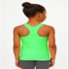 Kurve Premium Girls Seamless Supersoft Wide Strap Comfortable Racerback Tank Top for Kids, Dance & Gym Class, Neon Green/Cobalt Set, Age 7-12 view 2