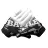 Battle Sports Gradient Black Wide Receiver Football Gloves, Ultra Stick Adult & Youth Gloves - Adult X-Large, Black/White view 1