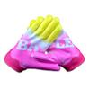 Battle Sports Gradient Lemonade Wide Receiver Football Gloves, Ultra Stick Adult & Youth Gloves - Adult Medium, Pink/White/Yellow view 1