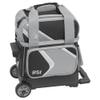 BSI Dash Single Roller Bowling Bag with Smooth Rolling Wheels, Padded Ball Compartment, Retractable Locking Handle, & Shoe Pocket, Black/Gray/White view 1
