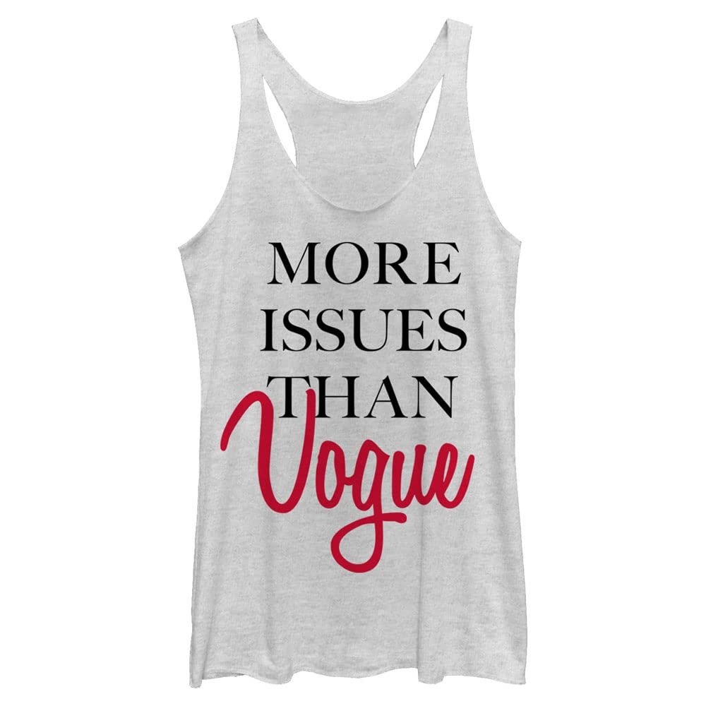Fifth Sun Chin Up Just More Women's Racerback Tank Top, White Heather, Small