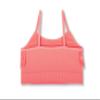 Kurve Girls Training Sports Bra  Seamless Lace Bralette Kids Crop Cami Tank Top UV Protective Fabric UPF 50+ Made in USA, Neon Coral, Age 9-14 view 2