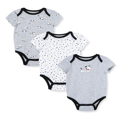 Little Me Baby Boys 3-pack 100% Cotton Scratch Free Tag Onesies, Cuddly Puppy, 6 Months US