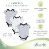 Little Me Baby Boys 3-pack 100% Cotton Scratch Free Tag Onesies, Cuddly Puppy, 6 Months US view 3