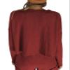 ebossy Women's Waffle Romper Shorts 2 Piece Button-down Short Pajamas Knit Loungewear Jumpsuit Set (Medium,Red) view 2