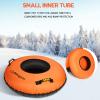 Meagoo Heavy Duty Snow Tube, Inflatable Durable 40" Snow Sled Tube with Cushion Seat, Premium Sturdy 600D Canvas Cover Sledding Tube with Towable Pull Ring and Reinforced Handles view 3