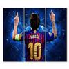 3 Piece Famous Argentine Football Player Canvas Wall Art Lionel Messi Painting Motivational Gallery Wrapped Decor for Living Room Bedroom Poster Prints Framed Ready to Hang 60x40 in view 1
