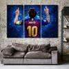 3 Piece Famous Argentine Football Player Canvas Wall Art Lionel Messi Painting Motivational Gallery Wrapped Decor for Living Room Bedroom Poster Prints Framed Ready to Hang 60x40 in view 3