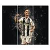 3 Pieces Cristiano Ronaldo Canvas Art Wall Framed CR7 Poster Decorative Pictures Painting Modern Home Decor for Living Room Bedroom Dining Print Ready to Hang 60x40 in view 1
