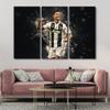 3 Pieces Cristiano Ronaldo Canvas Art Wall Framed CR7 Poster Decorative Pictures Painting Modern Home Decor for Living Room Bedroom Dining Print Ready to Hang 60x40 in view 4
