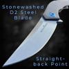 TACTICAL GEARZ Titanium Pocket Knife for EDC, Solid TC4 Titanium Handle, D2 Steel Blade, Includes Sheath (TritonX Gun Metal) view 2