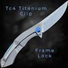 TACTICAL GEARZ Titanium Pocket Knife for EDC, Solid TC4 Titanium Handle, D2 Steel Blade, Includes Sheath (TritonX Gun Metal) view 3