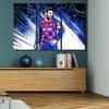3 Panel Soccer Star Canvas Wall Art Lionel Messi Paintings Inspirational Painting Wall Art Gallery Wrapped Canvas Prints Decor for Living Room Office Bedroom Posters Framed Ready to Hang 60x40 in view 3