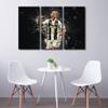 3 Pieces Cristiano Ronaldo Canvas Art Wall Framed CR7 Poster Decorative Pictures Painting Modern Home Decor for Living Room Bedroom Dining Print Ready to Hang 42x28 in view 2