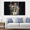 3 Pieces Cristiano Ronaldo Canvas Art Wall Framed CR7 Poster Decorative Pictures Painting Modern Home Decor for Living Room Bedroom Dining Print Ready to Hang 42x28 in view 3