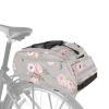 MOSISO Bike Rack Bag, Peony Waterproof Bicycle Trunk Pannier Rear Seat Pouch Cycling Bike Carrier Backseat Storage Luggage Saddle Shoulder Bag, Gray view 2