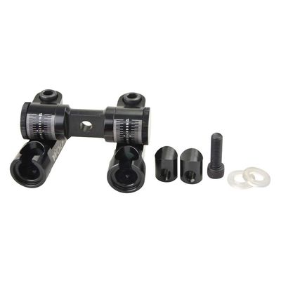 AMEYXGS Archery Bow Stabilizer Single Side V-bar Fully Adjustable V-Bar Mount Quick Disconnect Bow Rod Stabilizer (Black/Double v bar)