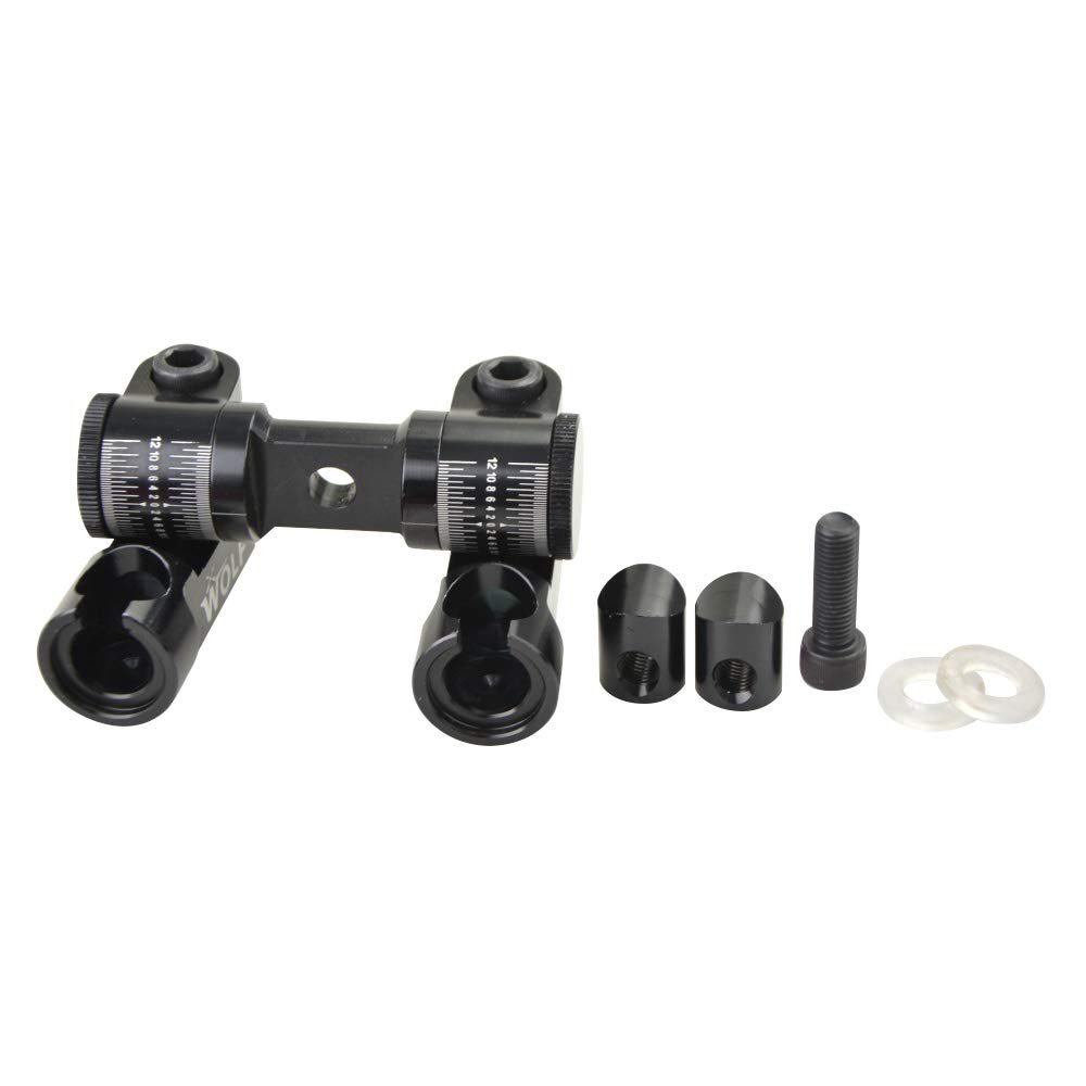 AMEYXGS Archery Bow Stabilizer Single Side V-bar Fully Adjustable V-Bar Mount Quick Disconnect Bow Rod Stabilizer (Black/Double v bar)
