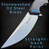 TACTICAL GEARZ Titanium Pocket Knife for EDC, Solid TC4 Titanium Handle, D2 Steel Blade, Includes Sheath (TritonX Scorched) view 3