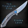 TACTICAL GEARZ Titanium Pocket Knife for EDC, Solid TC4 Titanium Handle, D2 Steel Blade, Includes Sheath (TritonX Scorched) view 4