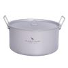 Boundless Voyage Outdoor Camping Titanium Pot 5.0L Stockpot with Lid Folding Handle Hiking Picnic Portable Big Capacity Soup Pot Home Kitchen view 1