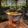 Boundless Voyage Outdoor Camping Titanium Pot 5.0L Stockpot with Lid Folding Handle Hiking Picnic Portable Big Capacity Soup Pot Home Kitchen view 4