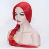 Aicos Long Red Braids Wig for Women 31inches Cowgirl Cosplay Wig Straight Middle Part No Bangs for Halloween Costume Party view 3