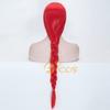 Aicos Long Red Braids Wig for Women 31inches Cowgirl Cosplay Wig Straight Middle Part No Bangs for Halloween Costume Party view 4