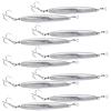 10pcs Fish WOW! 8oz Diamond jigs with a Treble Hook Jigging trolling Casting Heavy-Duty Metal Vertical jigs view 1