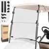 10L0L Golf Cart Folding Clear Windshield for EZGO TXT 1995-2013, Fold Down Upgrade Thickened Polycarbonate (PC) High Strength Impact Resistance view 1