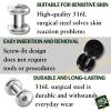 BIG GAUGES 2 Pairs Screw Surgical Steel 6g 5/32" 4mm Black Tunnels Piercing Jewelry Ear Stretching Lobe Plug Tunnel Earring BG14158 view 3