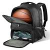 BROTOU Basketball Backpack, Large Basketball Bag with Shoes and Ball Compartment, Soccer Backpacks for Football/Volleyball (Black) view 1