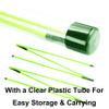 Eshan Golf Alignment Sticks 2 Pack Swing Training Aid Equipment Collapsible Trainer Practice Rods Posture Corrector in Handy Storage Tube Case for Men Women Golfer Swinging (Mint Green) view 4