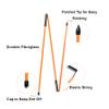 Eshan Golf Alignment Sticks 2 Pack Swing Training Aid Equipment Collapsible Trainer Practice Rods Posture Corrector in Handy Storage Tube Case for Men Women Golfer Swinging (Orange) view 3