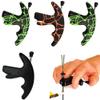 LIZHOUMIL Thumb Bow Release, 3 Finger Thumb Trigger Caliper Grip Compound Bow Release Aid, Recurve Bow Releaser Aid Tool, Replaceable Bow Release Trigger Caliper Grip Black view 3