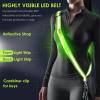 Todoxi LED Belt Reflective Sash for Walking at Night, High Visibility Adjustable Night Running Safety Gear Rechargeable LED Light Up Running Belt Reflective Gear for Runners Walkers Men Women view 2
