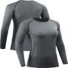 CADMUS Women's Workout Long Sleeve Shirts for Running Yoga Hiking T Shirt,Black,Grey,Pink,XX-Large view 3