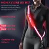 Todoxi LED Belt Reflective Sash for Walking at Night, High Visibility Adjustable Night Running Safety Gear Rechargeable LED Light Up Running Belt Reflective Gear for Runners Walkers Men Women view 2