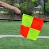 2PCS JAYO Professional Soccer Referee Flag for Official Events, Linesman Flag With PU Zipped Carrying Bag, Waterproof, Yellow and Orange Checkered Design view 2