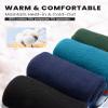 OutdoorMaster Ski Socks, 2-Pair Pack Skiing and Snowboarding Thermal Socks for Men with Non-Slip Cuff Design, Geometric Patterns - Army Green, Medium view 2