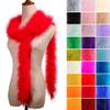 iHUFeather Marabou Feather Boa Natural Turkey Feathers 2 Yard 22g for DIY Crafts Wedding Party Women Costume Christmas Decoration, Red view 3
