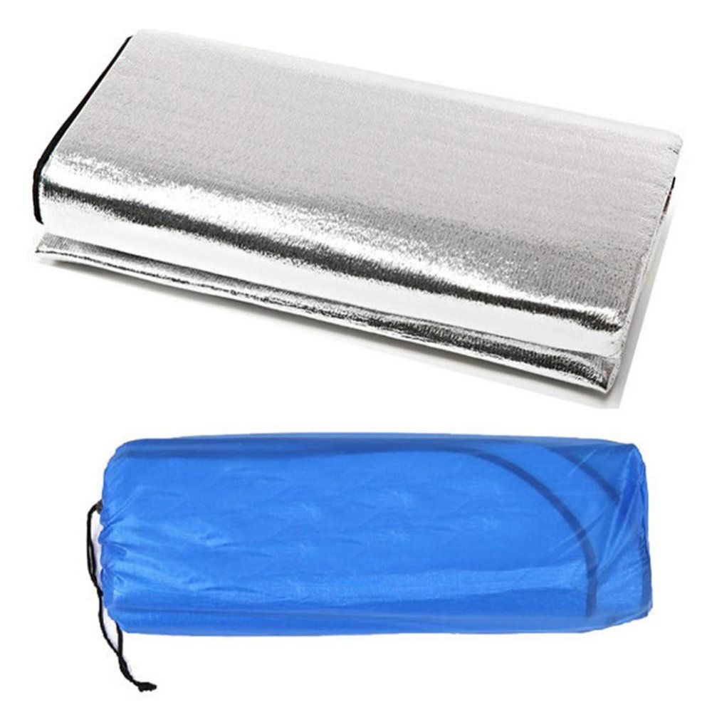 FOMIYES Aluminum Foil Folding Mat, 6.56x4.92ft Waterproof EVA Tent Sleeping Pad Mattress for Picnic Beach Outdoor Camping