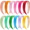 SIQUK 12 Pieces Satin Headbands 1 Inch Non-slip Headband Colorful DIY Hair Headbands Plain Satin Headband for Women, 12 Colors view 1