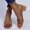 AnFeng Transparent Fashion Heels Shoes Thick Slippers Outdoor Women's Casual Sandals Women's Slipper Smile Face Slippers for Women (Brown, 8) view 4