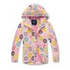 BINPAW Boys Girls Rain Jacket Hoods Waterproof Raincoats Kids Light Weight Windbreakers, Pink Doughnut, 8-9 Years = Tag 140 view 1