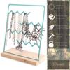 EWART WOODS Jewelry organizer stand necklace holder display bracelet, ring, watch earring rack jewelry tree jewlery tray (White) view 2